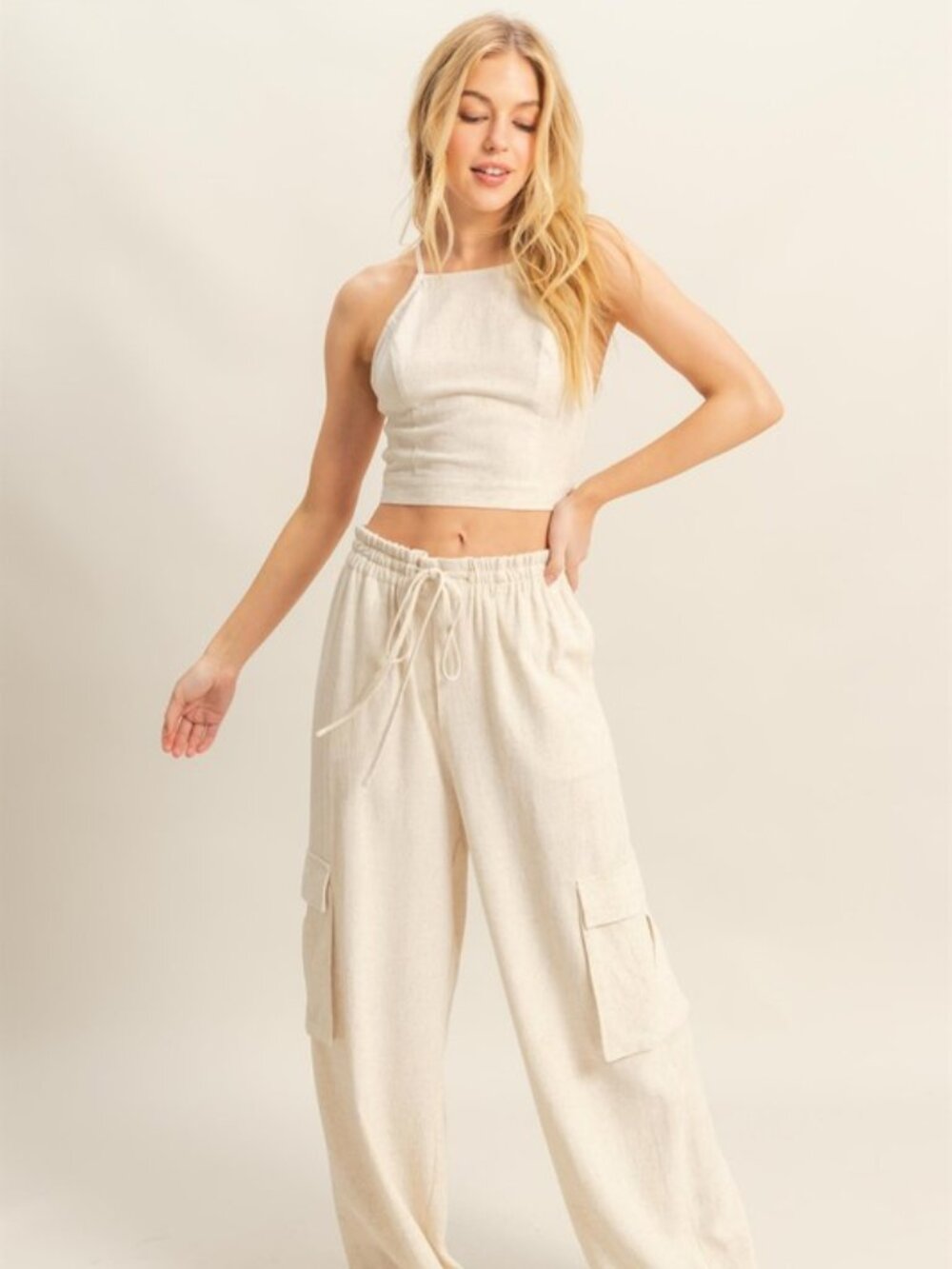 HYFVE Crop Top and Cargo Pants Set